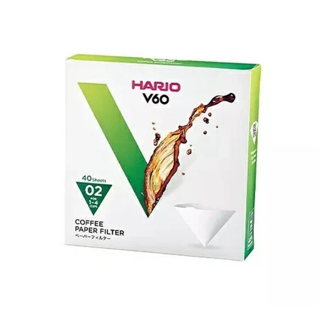 Фильтры бумажные Hario VCF-02-40w белые для воронок (40шт)