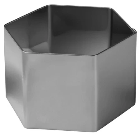 Форма конд. «Шестиугольник»; сталь нерж.; D=7,H=4.5см; металлич.