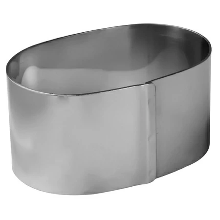 Форма конд. «Овал»; сталь нерж.; H=4.5,L=9см; металлич.