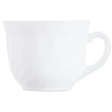 Чашка чайная «Трианон»; стекло; 280мл; D=9,H=7.5,L=11см; белый