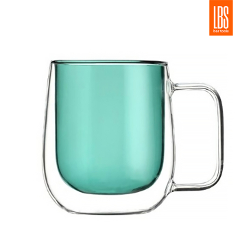 Кружка двойное стекло LBS 300 мл зелёный