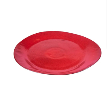 Тарелка Млечный путь красный Д=320, Ш=290 мм фарфор