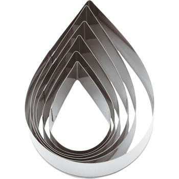 Набор кондит.форм «Капля» [6шт]; сталь нерж.; D=100,H=30мм; металлич.