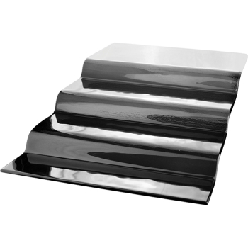 Поднос фуршетный (4ступеньки); стекло; H=12,L=67,B=40см; черный