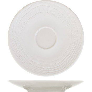 Блюдце для стакана 80мл «Арборесценс»; фарфор; D=14см; слон.кость