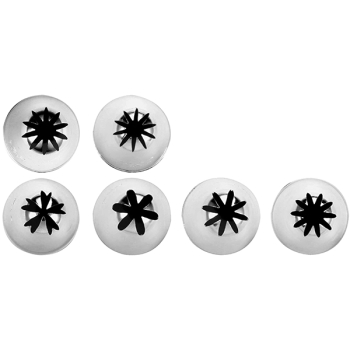 Набор кондит.насадок [6шт]; сталь нерж.; D=24,H=130,L=205,B=130мм; металлич.