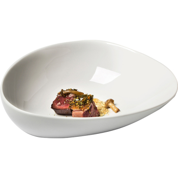 Салатник «Вэйв»; фарфор; 800мл; D=15,H=11см; белый,матовый