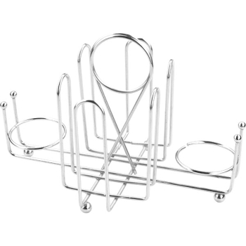Подставка для пак.сахара, солонки, перечница; металл; H=13.5,L=20.5,B=12.3см; металлич.