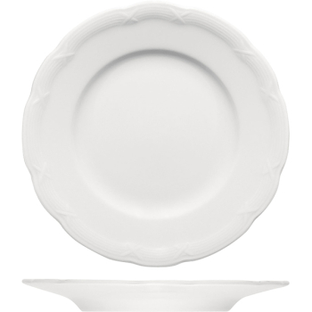 Тарелка мелкая «Штутгарт»; фарфор; D=24,H=2.5см; белый