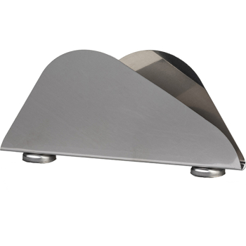 Салфетница; сталь; H=7.5,L=16.7,B=2см; серебрян.