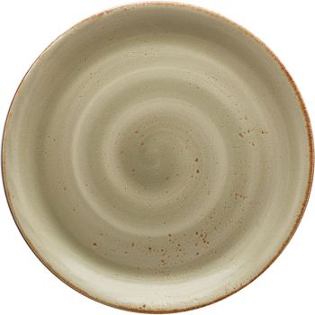 Тарелка мелкая «Крафт»; фарфор; D=28,H=2см; зелен.