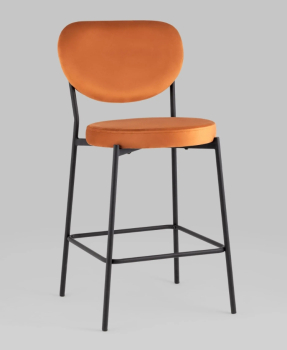 Стул полубарный Барбара NEW велюр терракотовый