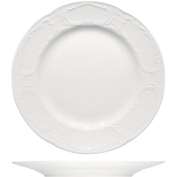 Тарелка мелкая «Моцарт» высокий край; фарфор; D=19,H=2см; белый