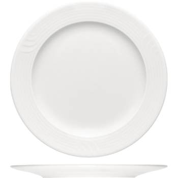 Тарелка мелкая «Карат»; фарфор; D=28,H=2см; белый