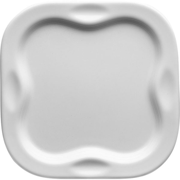 Тарелка квадратная; фарфор; L=17,B=17см; белый