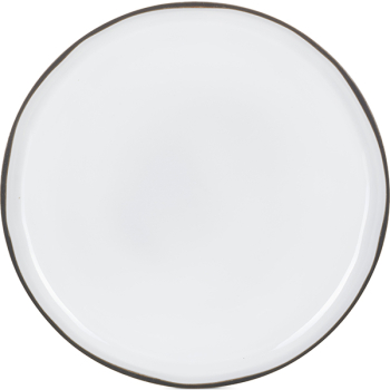 Тарелка «Карактэр»; фарфор; D=26,H=2.2см; камен.-серый.