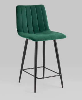 Стул полубарный Олсен велюр зелёный 60 см