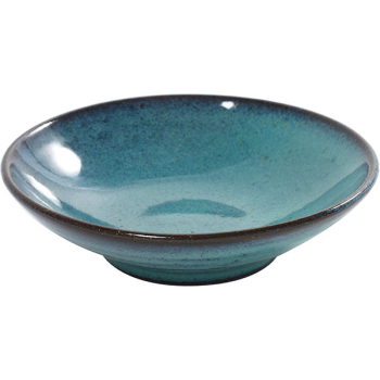 Салатник «Аква»; керамика; 300мл; D=15,H=3.5см; бирюз.