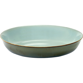 Блюдо глубокое; керамика; D=17.5,H=3см; голуб.,серый