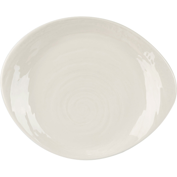 Тарелка «Скейп»; фарфор; H=3,L=30.5,B=27см; белый