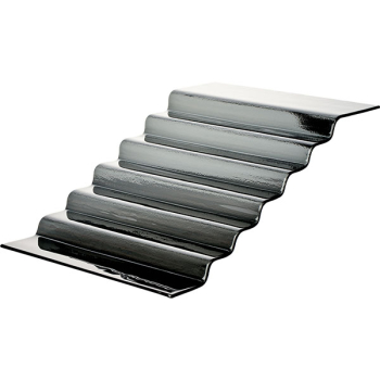 Поднос фуршетный(7ступенек); стекло; H=20,L=65,B=40см; черный