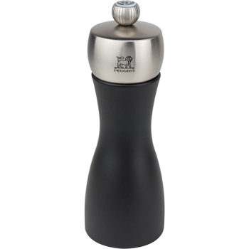 Мельница для соли метал.мех.; дерево,сталь нерж.; H=15см; черный