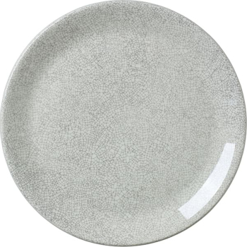 Тарелка  мелкая «Инк Грэй»; фарфор; D=20.2см; белый,серый