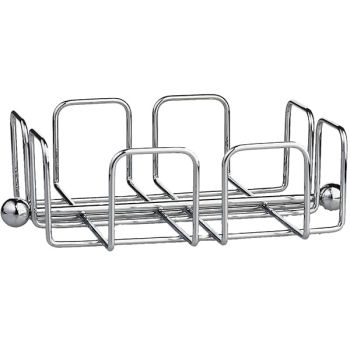 Салфетница; хром; H=6.5,L=19,B=19см; металлич.