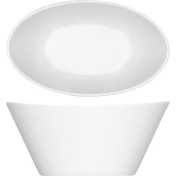 Салатник овал. «Опшенс»; фарфор; 200мл; H=6,L=14,B=8.5см; белый