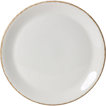 Тарелка  мелкая «Браун дэппл»; фарфор; D=20см; белый,коричнев.