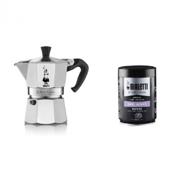Набор Bialetti Moka Express 3 порции и кофе молотый Milano 250г