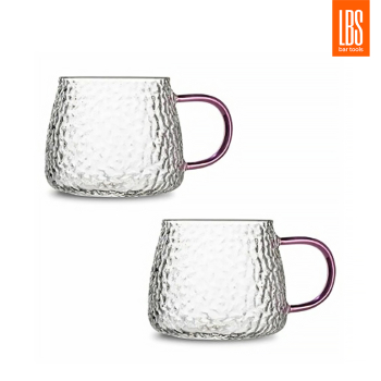 Набор кружек LBS 420 мл 2 шт, розовая ручка