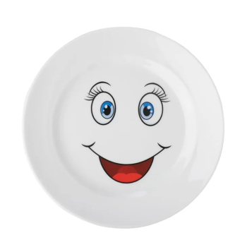 Тарелка Улыбайся Д=170 мм фарфор