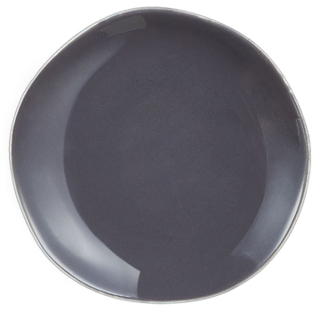 Тарелка мелкая; фарфор; D=16см; серый