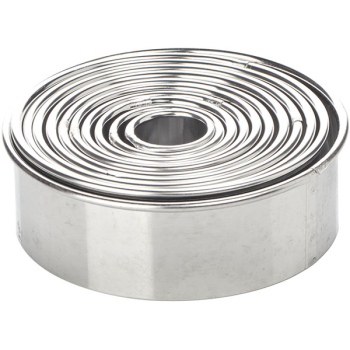 Набор кондит. форм «Кольца» Dmax=95/Dmin=20 [11шт]; сталь нерж.; H=30мм; металлич.