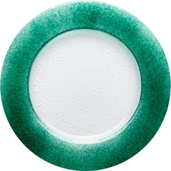 Тарелка мелкая «Бэнд»; стекло; D=26,H=1.5см; прозр.,зелен.