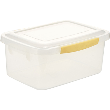 Контейнер для пищев.продук. с крышкой; полипроп.; 6л; H=14,L=30,B=22см; полупрозр.