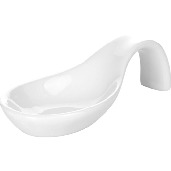 Ложка для комплимента; фарфор; L=13/7см; белый