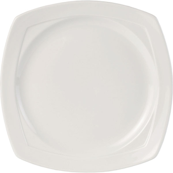 Тарелка квадратная «Симплисити Вайт»; фарфор; L=28,B=28см; белый