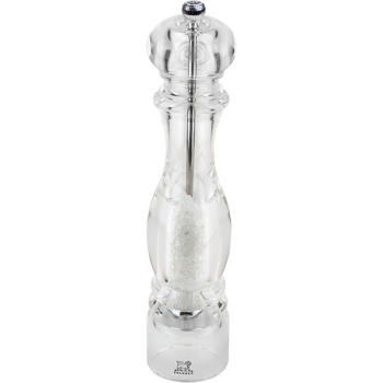 Мельница для соли; акрил; D=5.5,H=30см; прозр.,металлич.