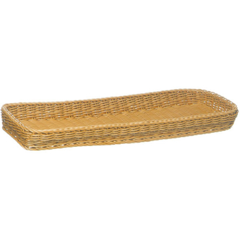 Поднос плетеный для выпечки; полипроп.; H=5,L=40,B=30см; св. дерево