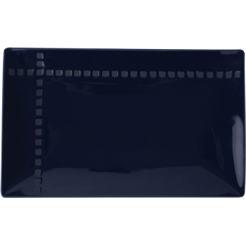 Блюдо прямоугольное «Вьюпоинт»; фарфор; H=3,L=28,B=17см; синий