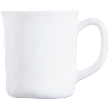 Кружка «Трианон»; стекло; 250мл; D=8,H=9,L=11см; белый