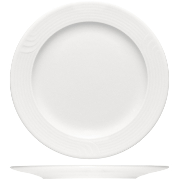 Тарелка мелкая «Карат»; фарфор; D=25.5,H=2см; белый