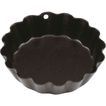 Форма для выпечки рифленая; сталь,антиприг.покр.; D=6см; черный