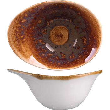 Салатник «Везувиус»; фарфор; 450мл; амбер