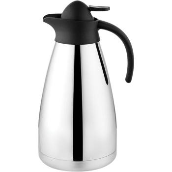 Кофейник вакуумный «Санекс»; сталь нерж.,пластик; 1.5л; H=18,L=16,B=13.2см; серебрян.,черный