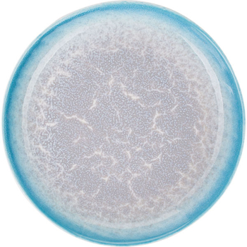 Тарелка глуб. «Нептун»; фарфор; D=22см; бирюз.,белый