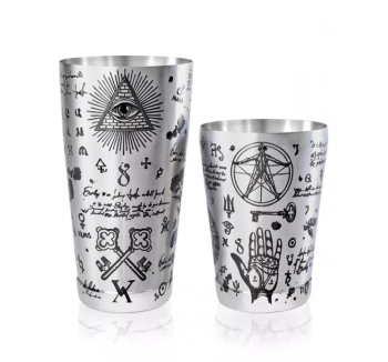 Шейкер Lumian Kenko Boston Alchemy, серебро с гравировкой