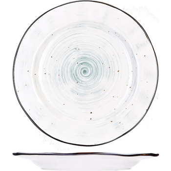 Тарелка  мелкая «Пастораль»; фарфор; D=22.8,H=2см; зелен.